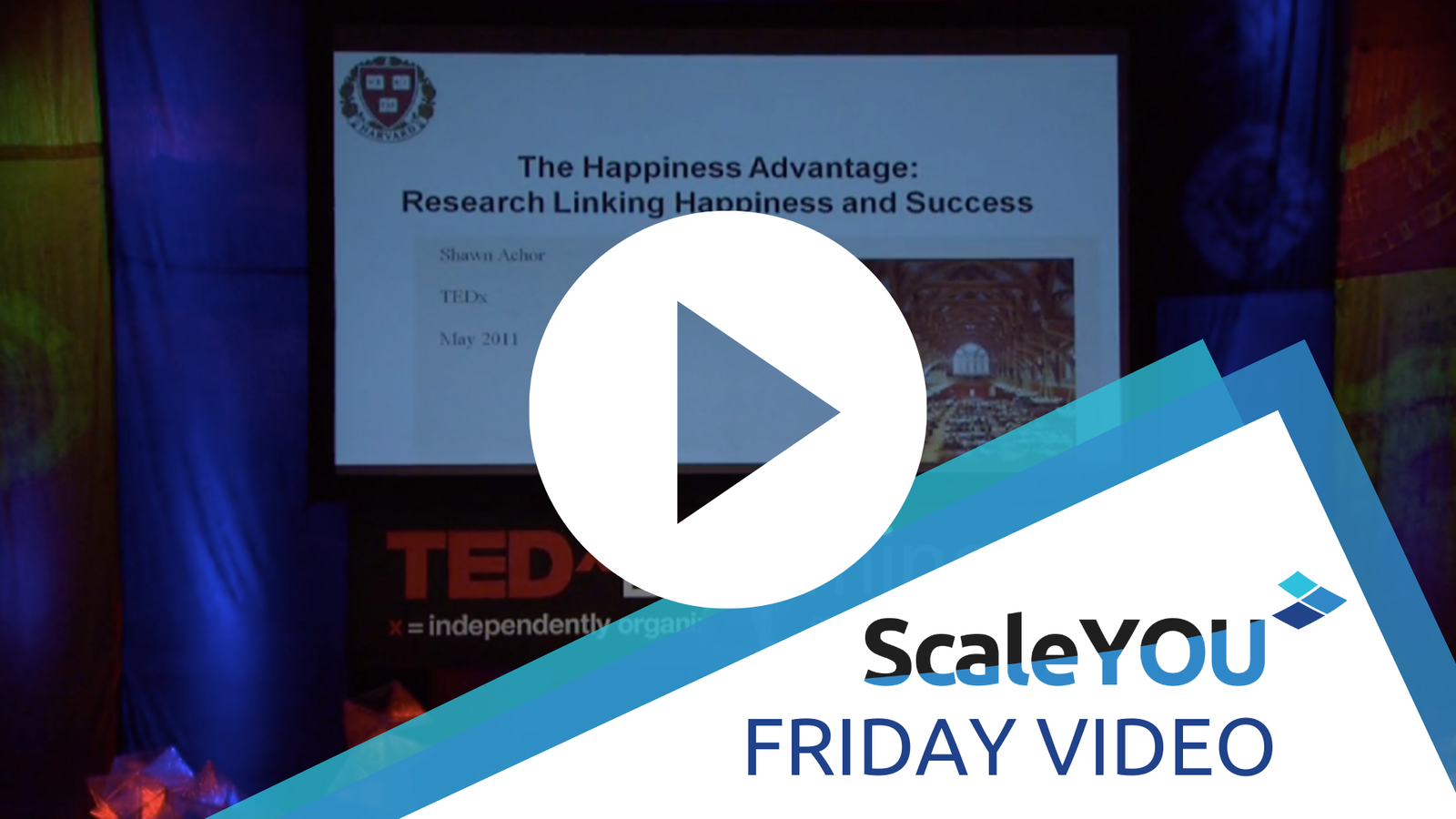 ScaleYOU Friday Video 19 - Shawn Achor: The happy secret to better work